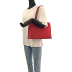 Gucci Red Gold GG Canvas Enamel 002 Tote Shoulder Bag — view 7
