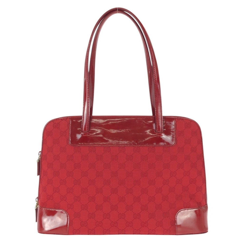 Gucci Red Gold GG Canvas Enamel 002 Tote Shoulder Bag — view 2