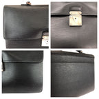Louis Vuitton Epi Black Silver Leather Business Bag — view 5