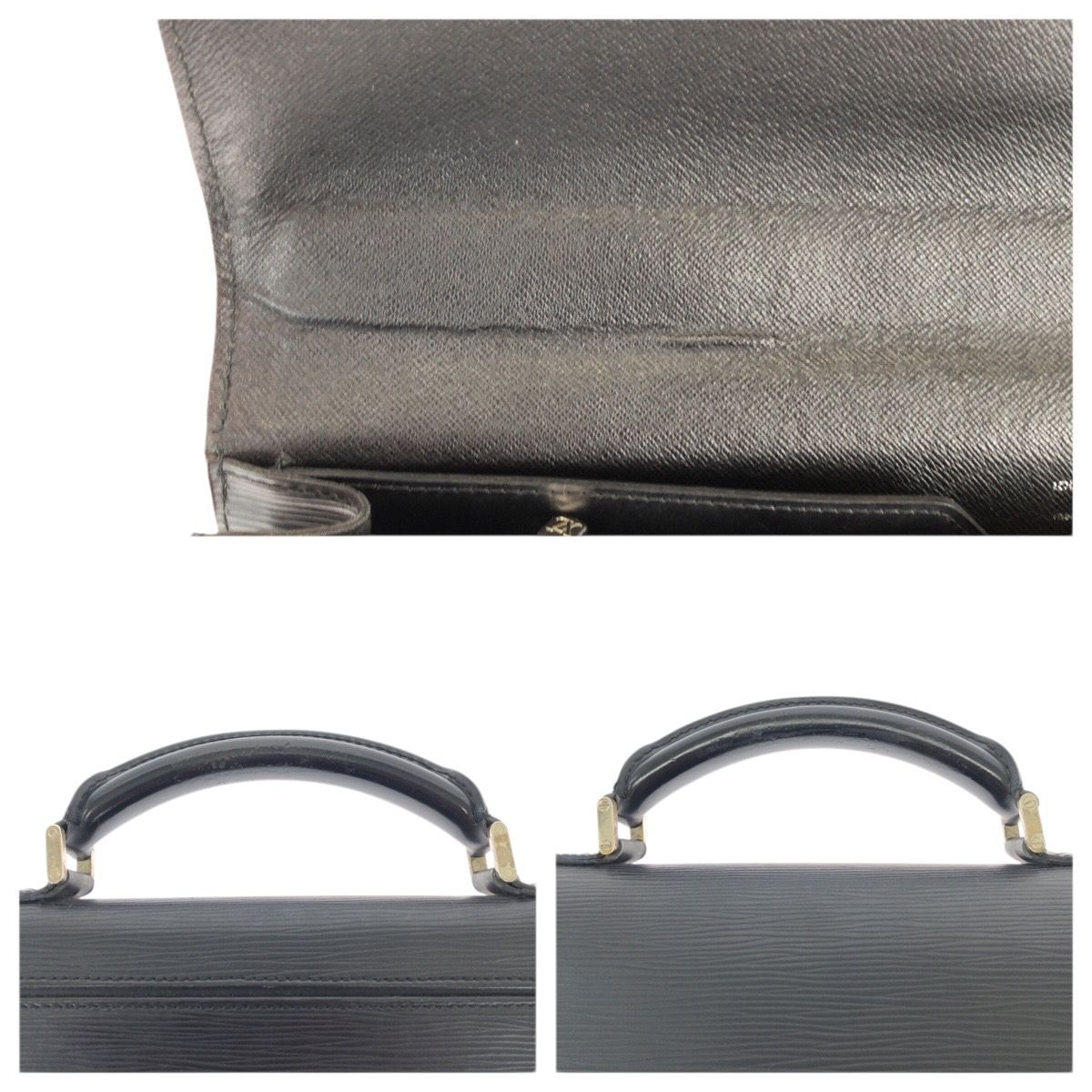 Louis Vuitton Epi Black Silver Leather Business Bag — view 6