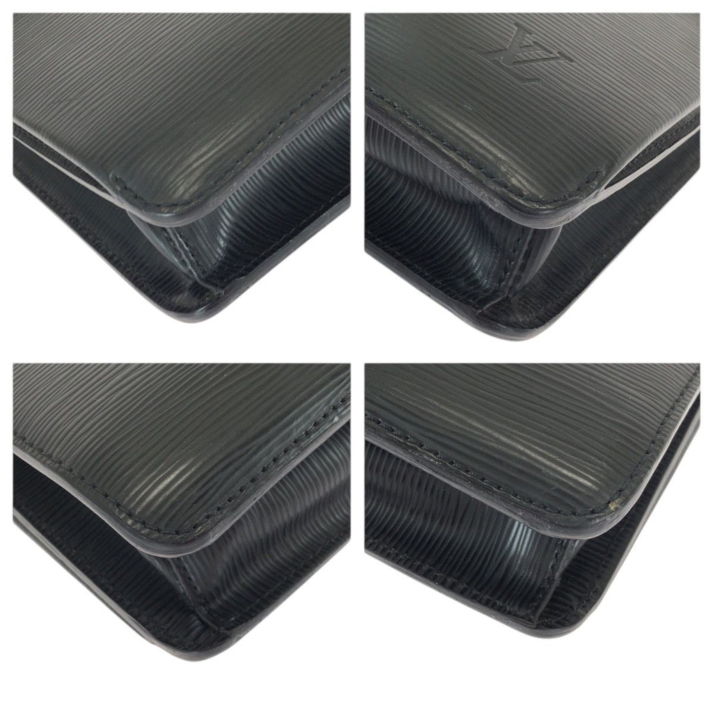 Louis Vuitton Epi Black Silver Leather Business Bag — view 3