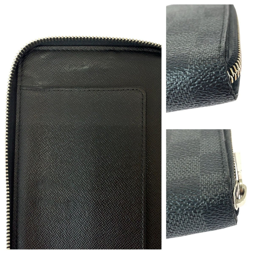 Louis Vuitton Damier Graphite Zippy Organizer Black Silver — view 6