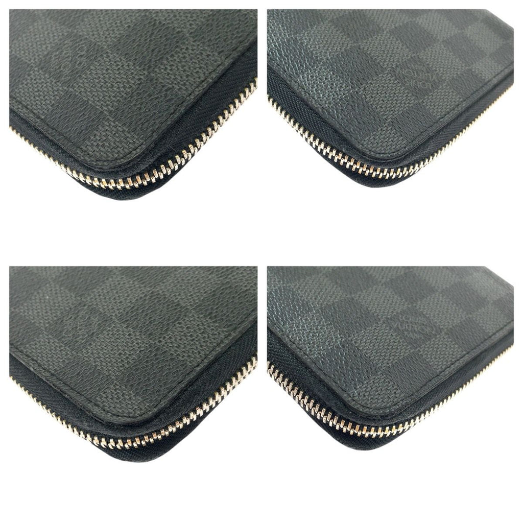 Louis Vuitton Damier Graphite Zippy Organizer Black Silver — view 4