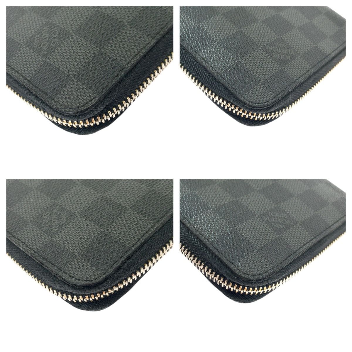 Louis Vuitton Damier Graphite Zippy Organizer Black Silver — view 4