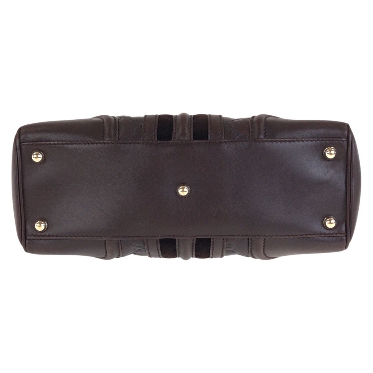 Gucci Guccissima Brown Gold Leather Handbag — view 9