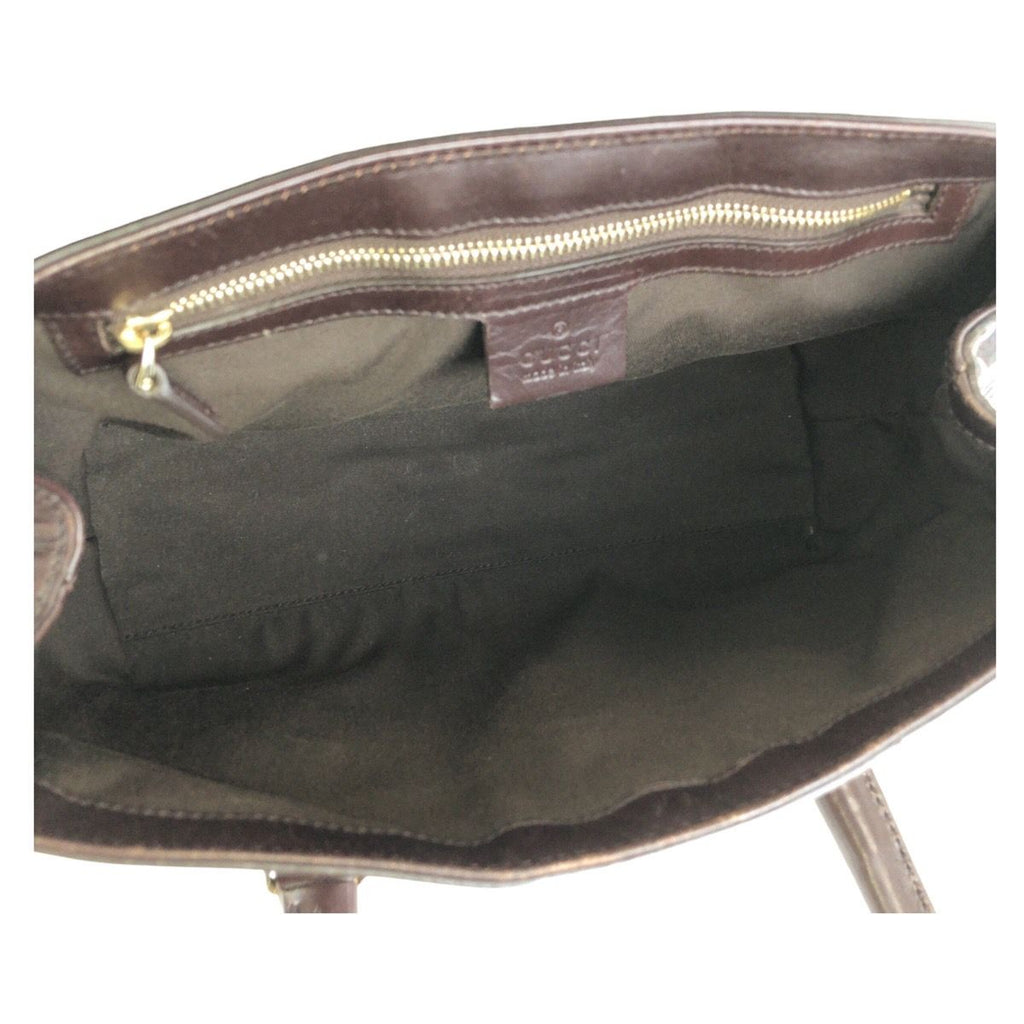 Gucci Guccissima Brown Gold Leather Handbag — view 8