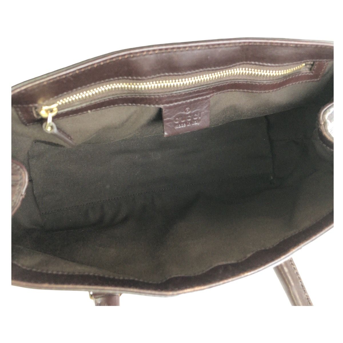 Gucci Guccissima Brown Gold Leather Handbag — view 8