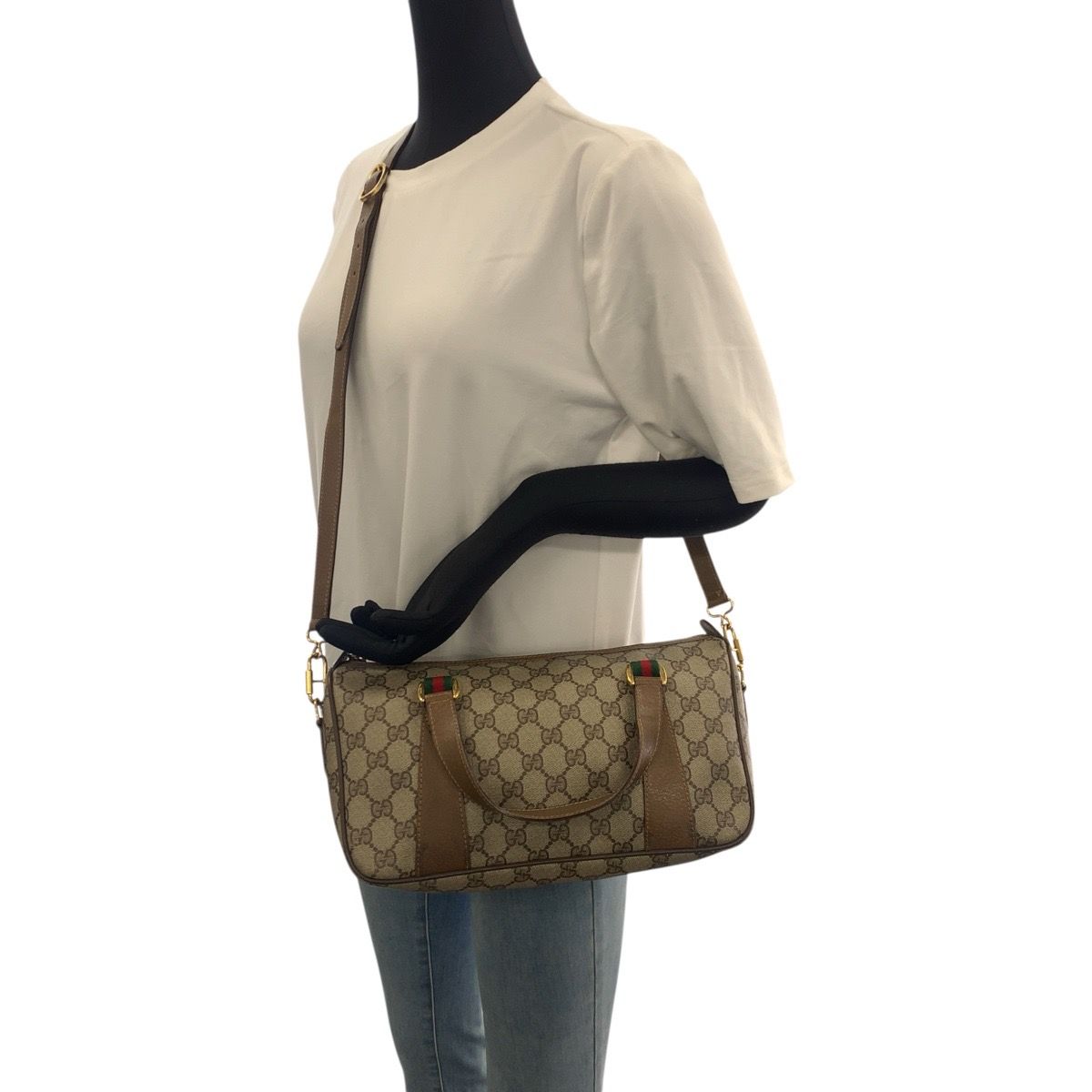 Gucci Vintage Sherry Line Beige Brown GG Supreme Canvas 39.02.040 — view 7