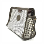 Fendi Peekaboo Defender Mesh Bag Cover Bag Brown — view 2