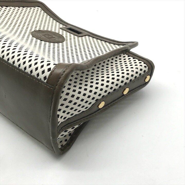 Fendi Peekaboo Defender Mesh Bag Cover Bag Brown — view 7