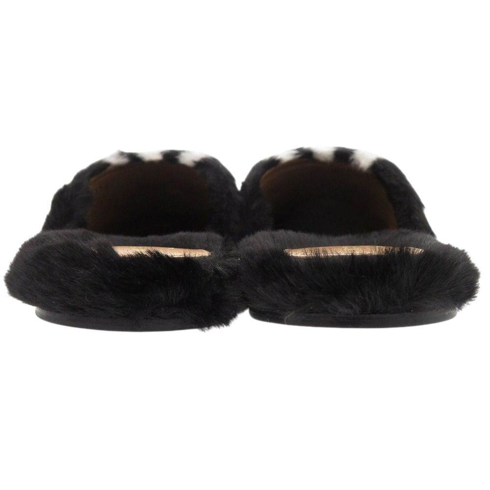 Gucci Adidas Horsebit Fur Slippers Flat Shoes Black — view 4