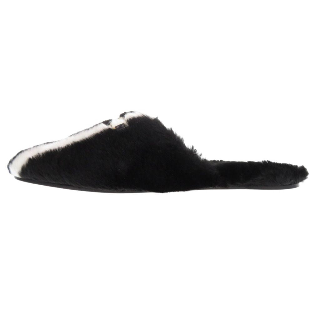 Gucci Adidas Horsebit Fur Slippers Flat Shoes Black — view 6