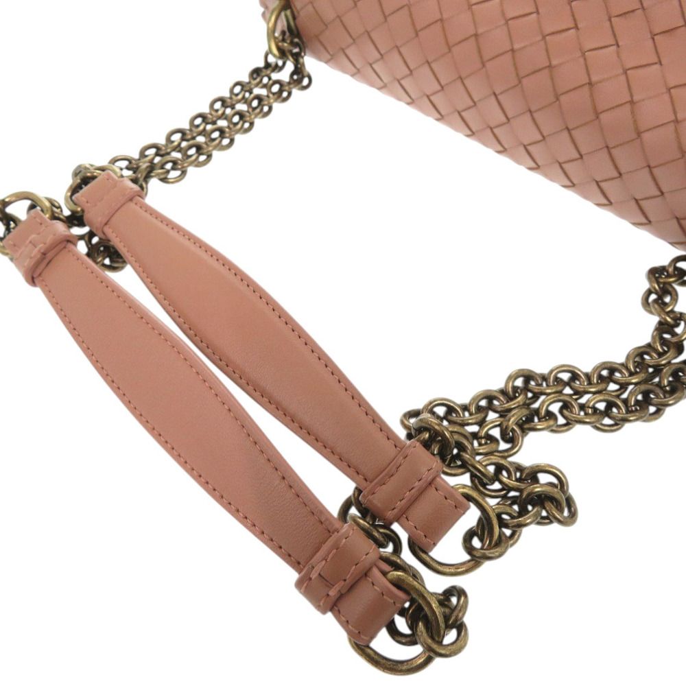 Bottega Veneta Olympia Intrecciato Leather Pink Shoulder Bag — view 8