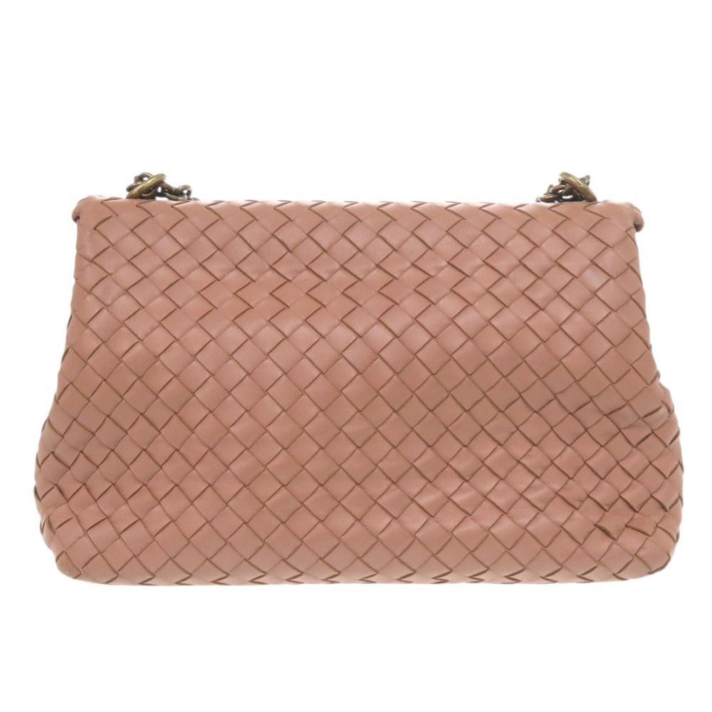 Bottega Veneta Olympia Intrecciato Leather Pink Shoulder Bag — view 2