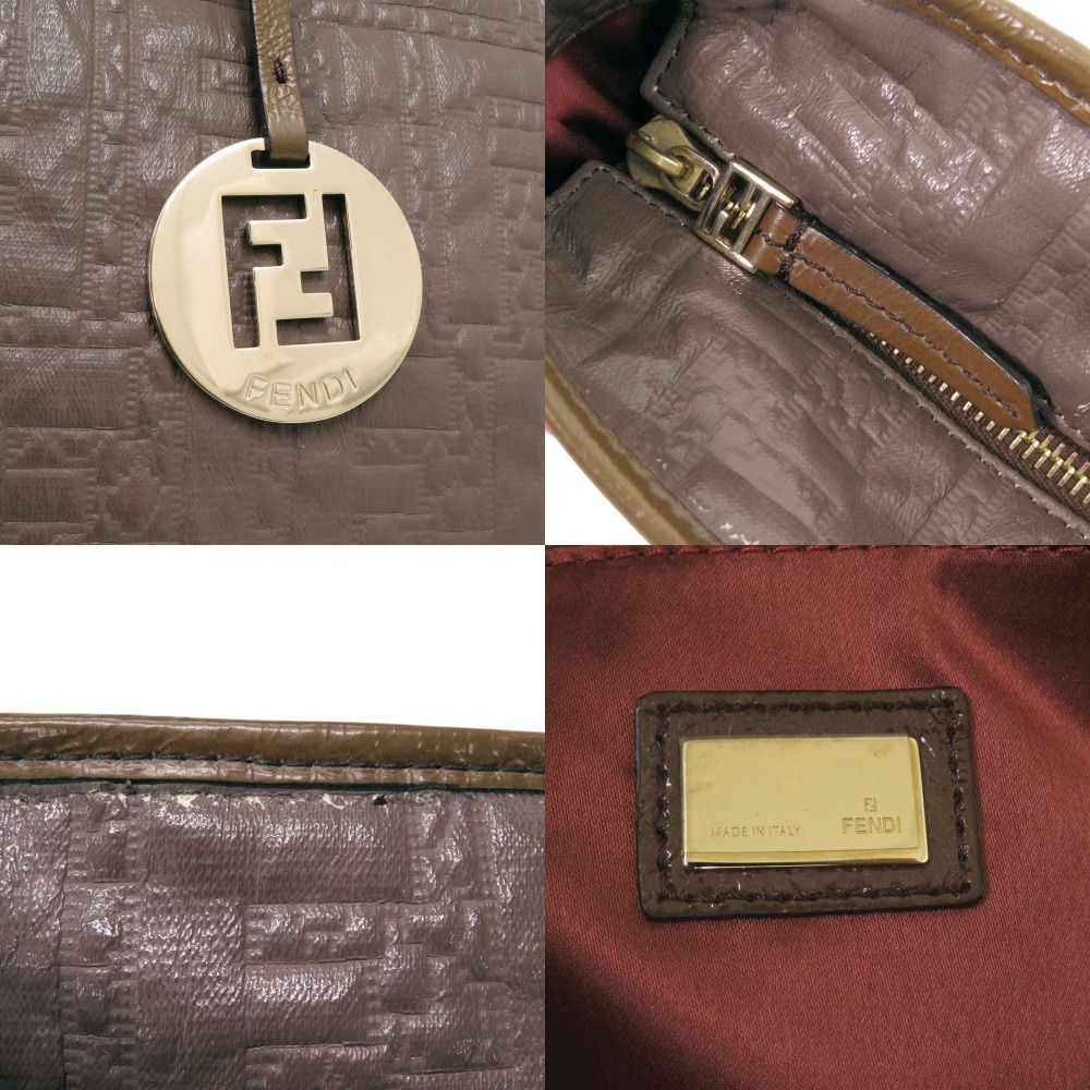 Fendi Canvas Brown Tote — view 8
