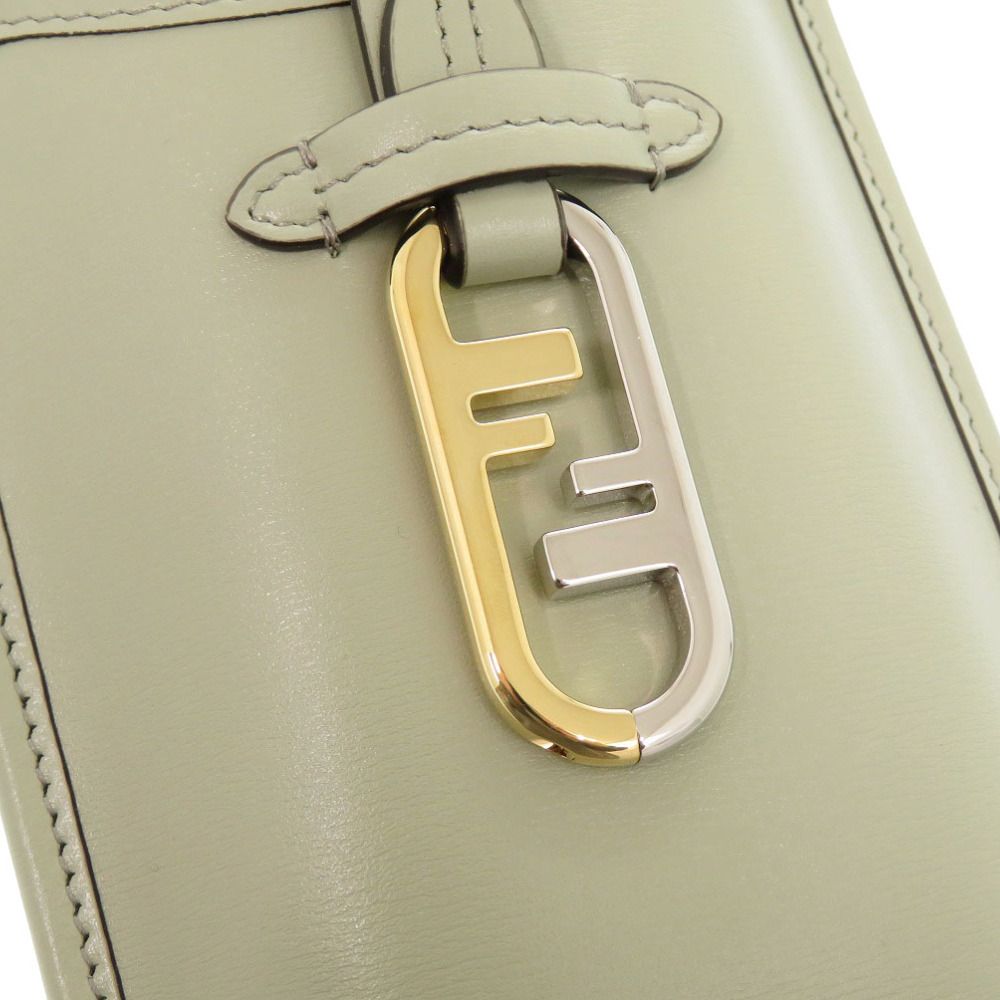 Fendi Phone Pouch Leather Green Shoulder Bag — view 8