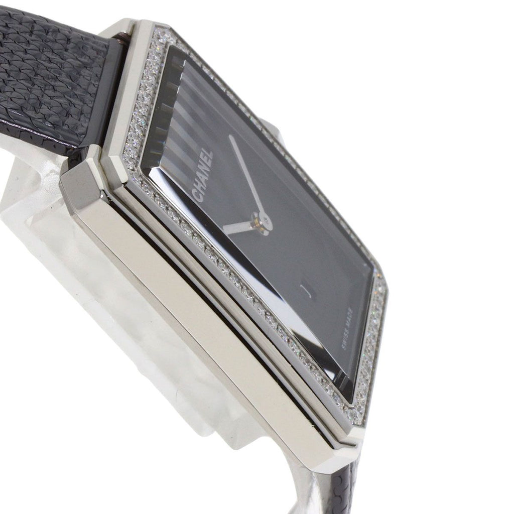 Chanel Boyfriend Tweed Diamond Watch SS — view 6