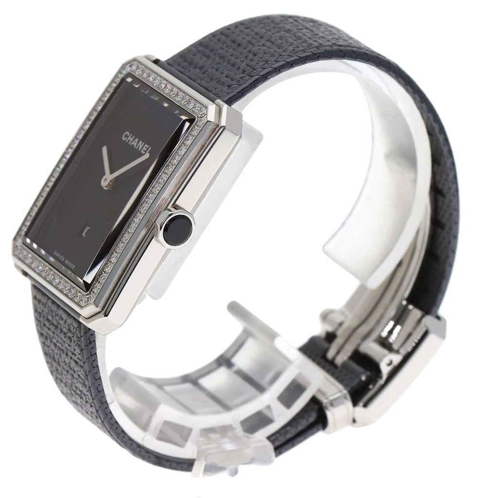 Chanel Boyfriend Tweed Diamond Watch SS — view 2