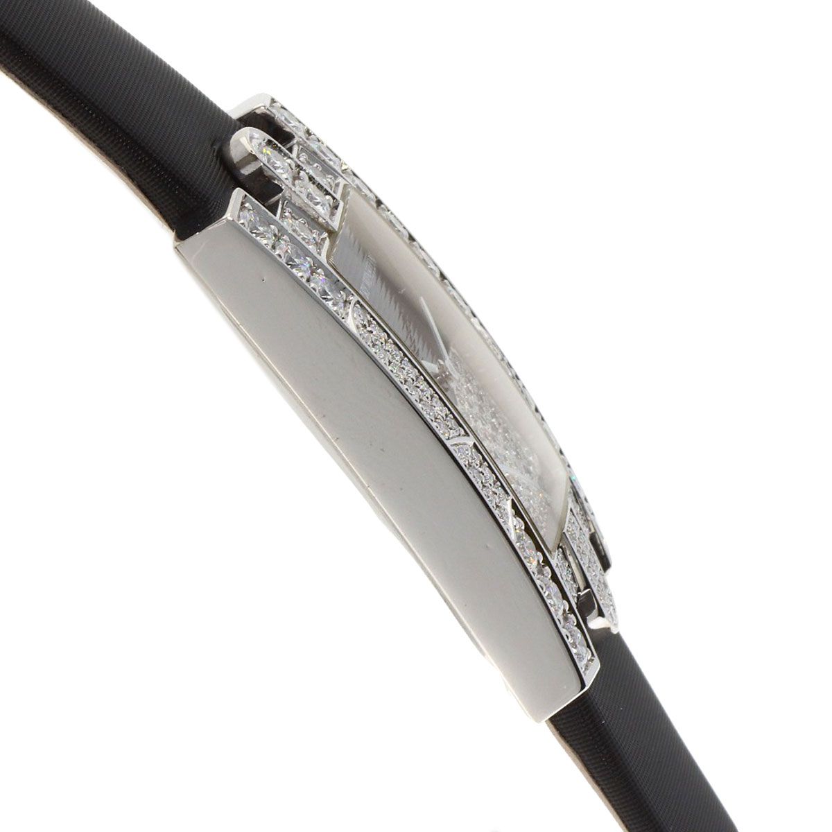 Harry Winston Avenue Night Papillon Watch 18K White Gold Leather — view 5