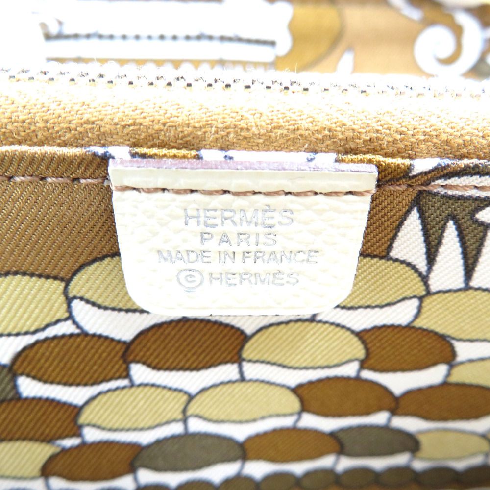 Hermes Azap Compact Silk in Veau Silver Cles Biscuit — view 6