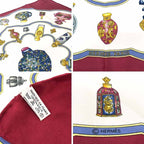 Hermes Carre 45 Scarf Pourvu Qu'on Ait L'ivresse Perfume Pattern Silk Gold — view 3