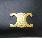 Celine Triomphe Compact Wallet Shiny Calfskin — view 6