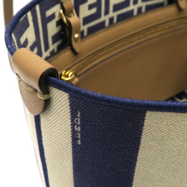 Fendi Roll Small Reversible Tote Pecan &Ff — view 8