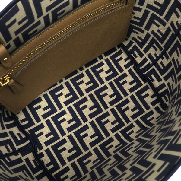 Fendi Roll Small Reversible Tote Pecan &Ff — view 2