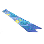 Hermes Twill Scarf Silk Blue — view 2