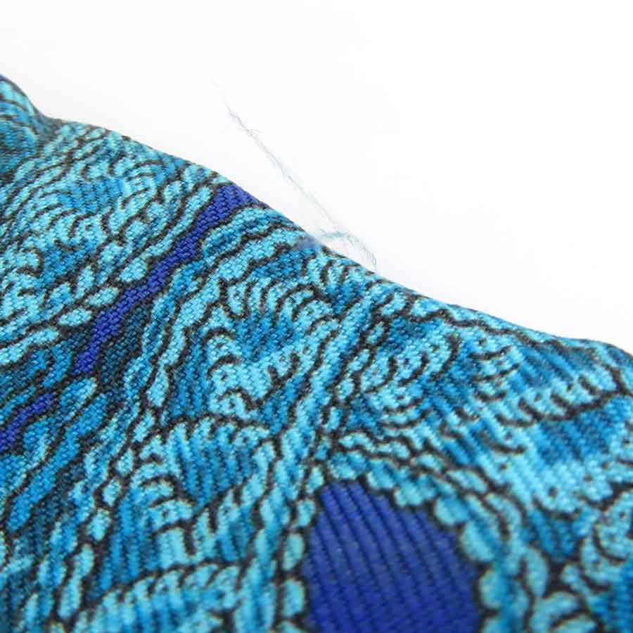 Hermes Twill Scarf Silk Blue — view 6