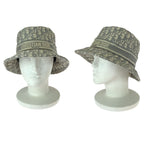 Dior Vintage Trotter Oblique White Cotton Hat Bucket — view 9