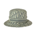 Dior Vintage Trotter Oblique White Cotton Hat Bucket — view 3