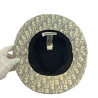 Dior Vintage Trotter Oblique White Cotton Hat Bucket — view 5
