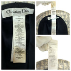 Dior Vintage Trotter Oblique White Cotton Hat Bucket — view 6
