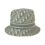 Dior Vintage Trotter Oblique White Cotton Hat Bucket — view 2
