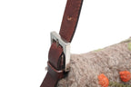 Fendi Mamma Baguette Bag Wool Leather Brown Embroidery Silver — view 5
