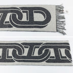 Hermes Cashmere Scarf Mayon 100% Gris Cine Cles — view 7