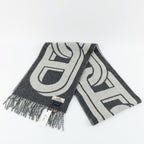 Hermes Cashmere Scarf Mayon 100% Gris Cine Cles — view 4