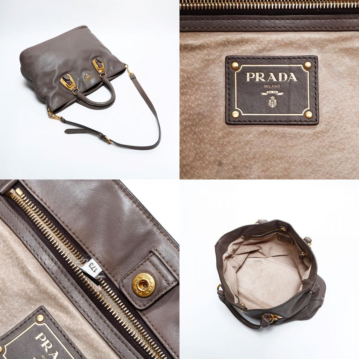 Prada Handbag Leather 2-Way Tote — view 9