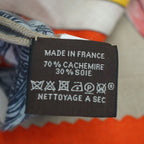 Hermes Triangle Armor Scarf Beige Multicolor Cashmere Silk — view 7