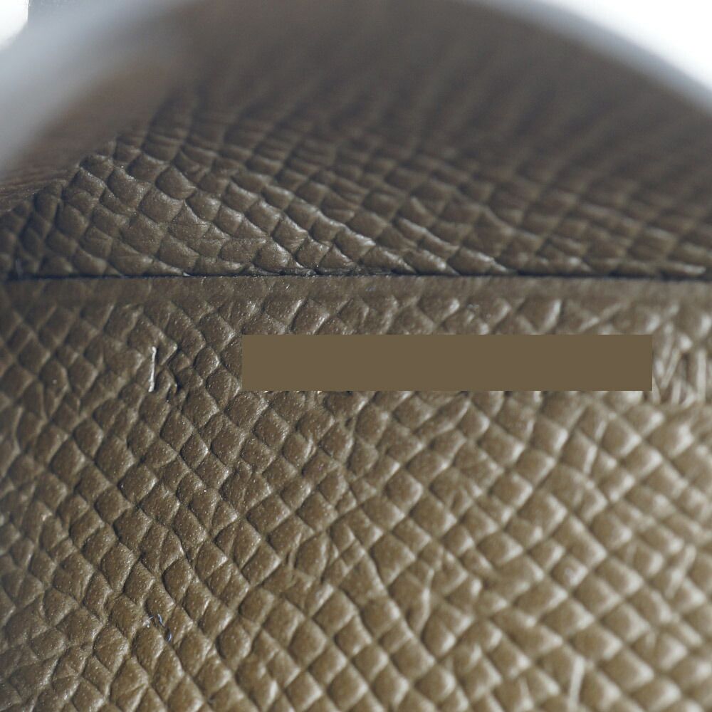 Hermes Calvi Duo Card Case Coin Dark Brown Silver — view 7