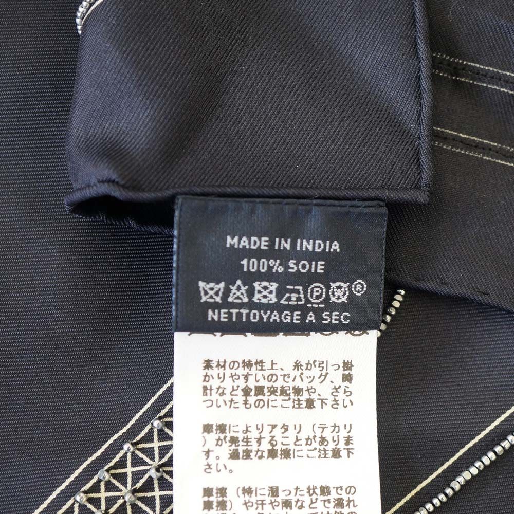 Hermes Carre 90 Grand Apparat Embroidered Pearl Beads Scarf Silk — view 7