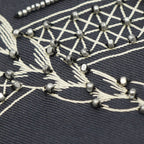 Hermes Carre 90 Grand Apparat Embroidered Pearl Beads Scarf Silk — view 9