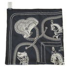 Hermes Carre 90 Grand Apparat Embroidered Pearl Beads Scarf Silk — view 3