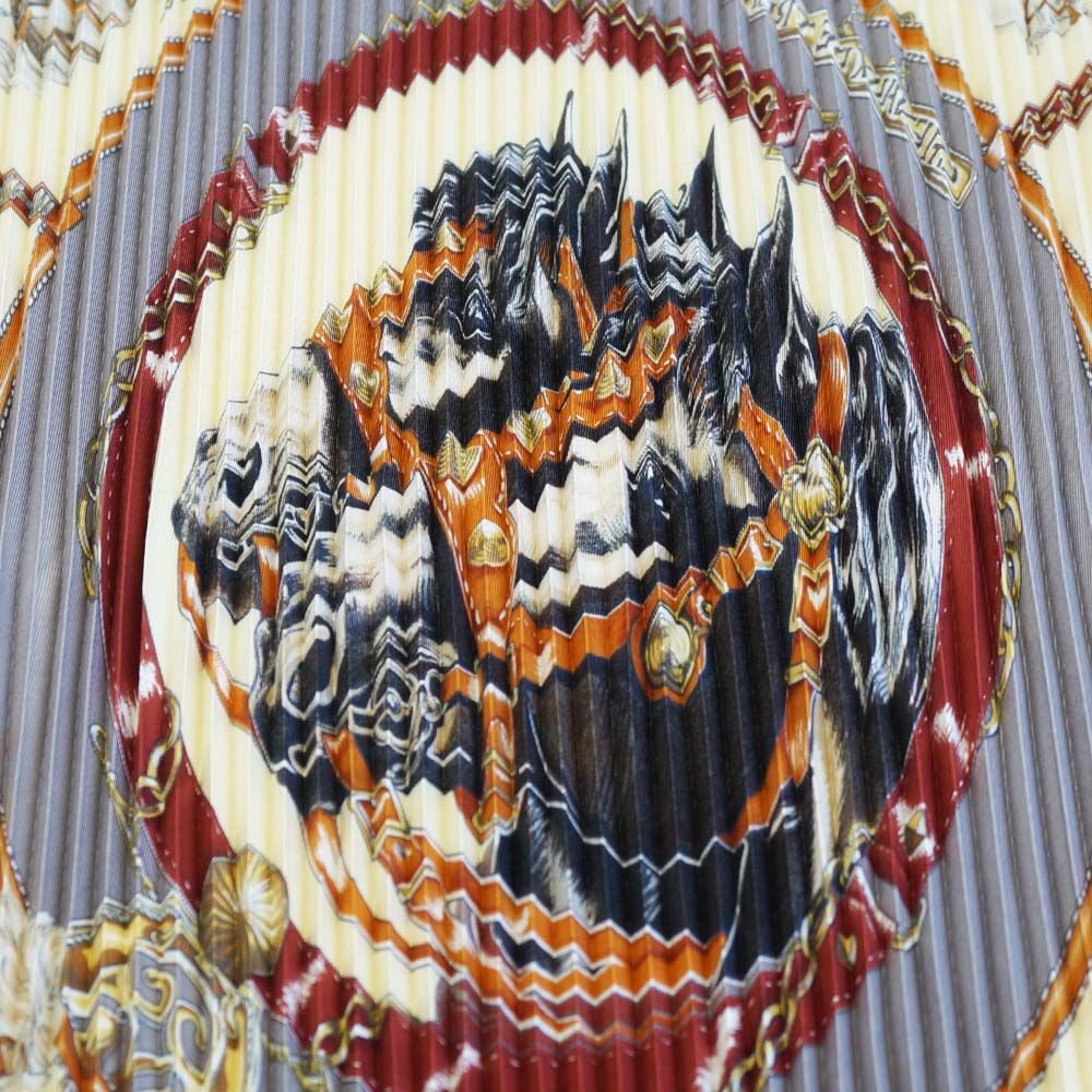 Hermes Pleats Carre Chevaux de Trait Horse Silk Yellow Multicolor — view 6