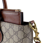 Gucci Shoulder Bag Canvas Brown — view 5