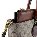 Gucci Shoulder Bag Canvas Brown — view 6
