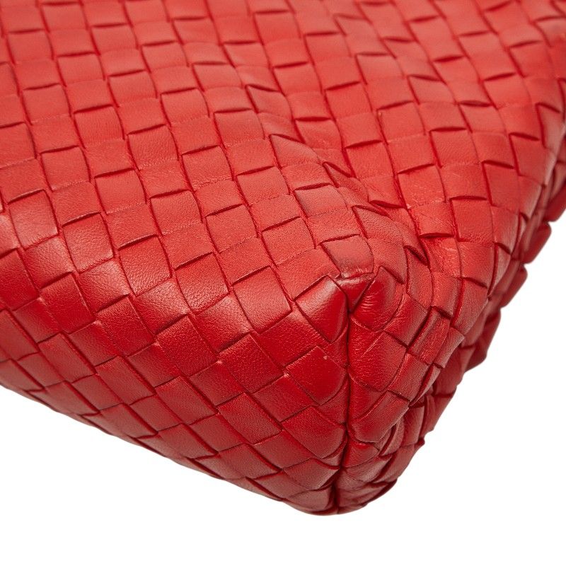 Bottega Veneta Intrecciato Chain Shoulder Bag Red Leather — view 6