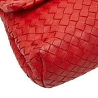 Bottega Veneta Intrecciato Chain Shoulder Bag Red Leather — view 5