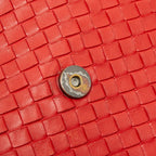 Bottega Veneta Intrecciato Chain Shoulder Bag Red Leather — view 8